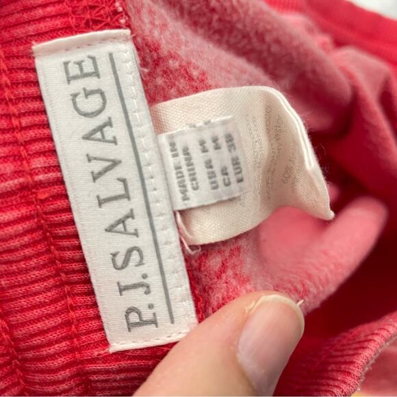 PJ Salvage Red Snowflake Print Jogger Sweatpants Womens M Pajamas Pants Casual - Picture 6 of 6